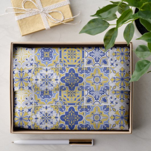 Portuguese Tiles Pattern  Tissuepapier (Geschenk)