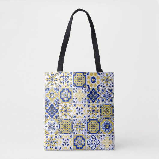 Portuguese Tiles Pattern Tote Bag (Voorkant)