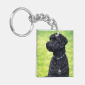 Portuguese Water Dog Acrylic Keychain – Cute Porti (Voorkant Links)
