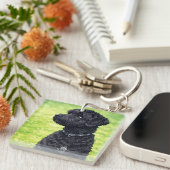 Portuguese Water Dog Acrylic Keychain – Cute Porti (Voorkant Rechts)