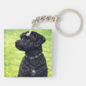 Portuguese Water Dog Acrylic Keychain – Cute Porti (Achterkant)