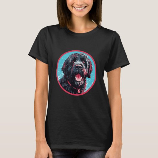 Portuguese Water Dog Breed Dog Design 1 T-shirt (Voorkant)