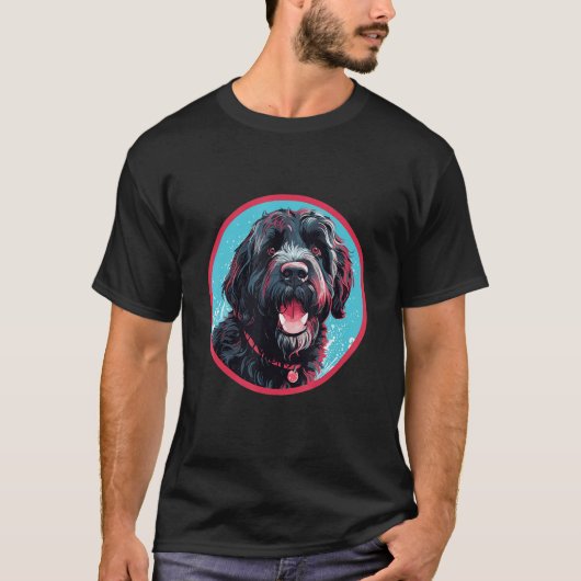 Portuguese Water Dog Breed Dog Design 1 T-shirt (Voorkant)
