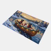 Portuguese Water Dog Christmas Boat Holiday Deurmat (Schuin)