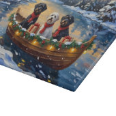 Portuguese Water Dog Christmas Boat Holiday Snijplank (Hoek)