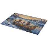 Portuguese Water Dog Christmas Boat Holiday Snijplank (Hoek)