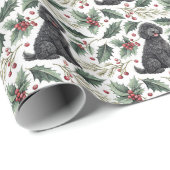 Portuguese Water Dog Christmas Wrapping Paper Cadeaupapier (Rol Hoek)