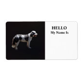 Portuguese Water Dog Etiket (Voorkant)