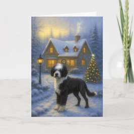 Portuguese Water Dog Holiday Card Feestdagen Kaart