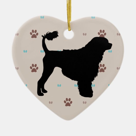 Portuguese Water Dog Keramisch Ornament (Voorkant)