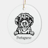 Portuguese Water Dog Keramisch Ornament (Links)