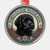 Portuguese Water Dog - Portie Metalen Ornament (Voorkant)