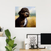 Portuguese Water Dog Poster (Thuiskantoor)