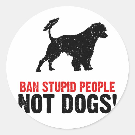 Portuguese Water Dog Ronde Sticker (Voorkant)