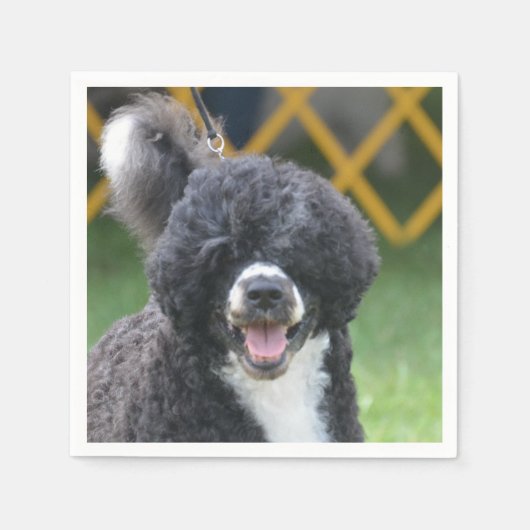 Portuguese Water Dog Servetten (Voorkant)