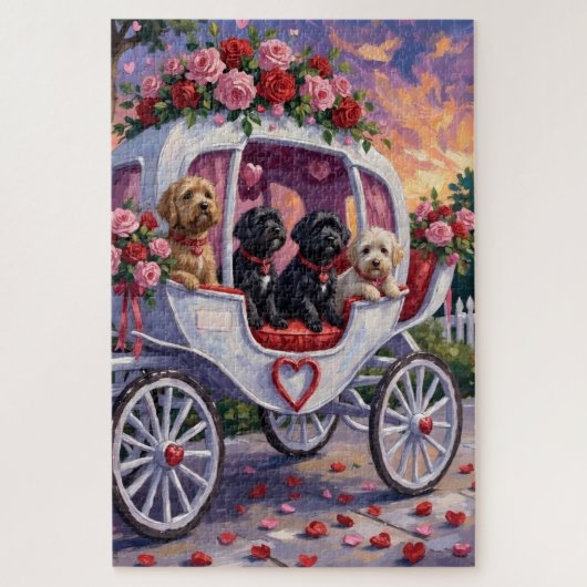 Portuguese Water Dog Valentine's Day Legpuzzel (Verticaal)