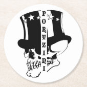 Portzini Skull Untersetzer Ronde Kartonnen Onderzetter (Voorkant)