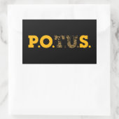 POS Plak het aan hen Plutocrat's Gold & Bronze Rechthoekige Sticker (Tas)