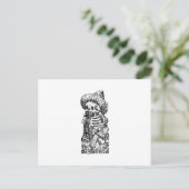 Posada Calavera met Mustache en Tequila Briefkaart (Staand voorkant)