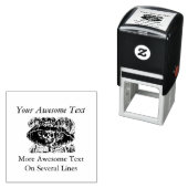 Posada Calavera Skull catrina Letterpress Stijl Zelfinktende Stempel (In situ)