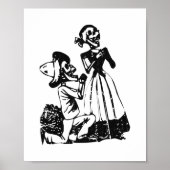 Posada Cavalera Courting Skeleton Couple Poster (Voorkant)