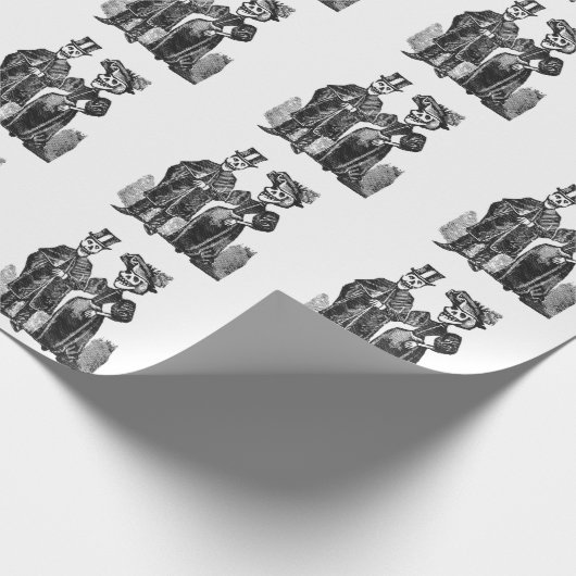 Posada Skeleton Couple Cadeaupapier (Hoek)