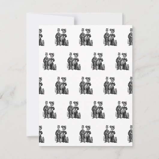 Posada Skeleton Couple Kaart (Achterkant)