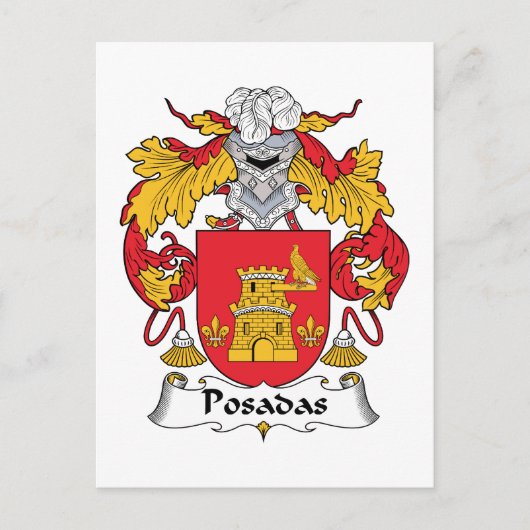Posadas Family Crest Briefkaart (Voorkant)