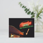 Posados Cafe Neon Sign Briefkaart (Staand voorkant)