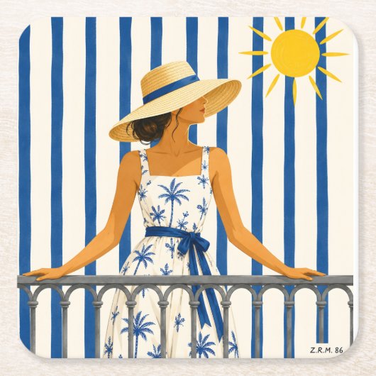 Posavaso Welcome summer Kartonnen Onderzetters (Voorkant)