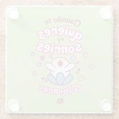 Posavasos│Cuando te quieres y sonries Glazen Onderzetter (Achterkant)