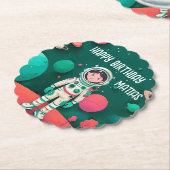 Posavasos cumpleaños personalizado kartonnen onderzetters (Gekanteld)