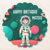 Posavasos cumpleaños personalizado kartonnen onderzetters (Voorkant)