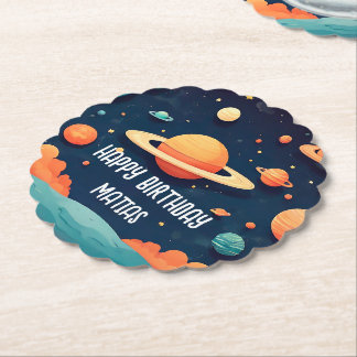 Posavasos cumpleaños personalizado kartonnen onderzetters