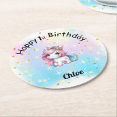 Posavasos de Cumpleaños Personalizado Ronde Kartonnen Onderzetter (Gebogen)