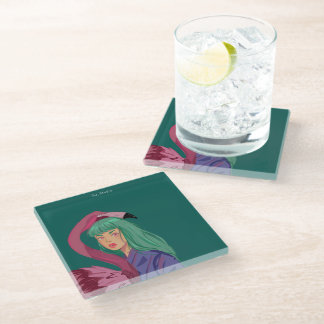 Posavasos de vidrio decorativo glazen onderzetter