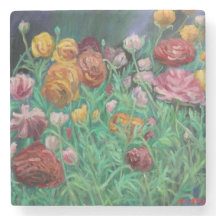 Posavasos elegante con flores