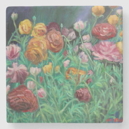 Posavasos elegante con flores stenen onderzetter