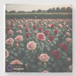 Posavasos flores rosas stenen onderzetter