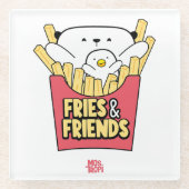 Posavasos│Fries and friends Glazen Onderzetter (Voorkant)