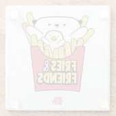 Posavasos│Fries and friends Glazen Onderzetter (Achterkant)