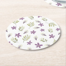 Posavasos Violetas y flores silvestres