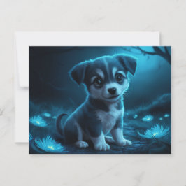 Poscards Chat Bleu 02 Briefkaart