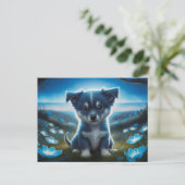 Poscards Chat Bleu 05 Briefkaart (Staand voorkant)