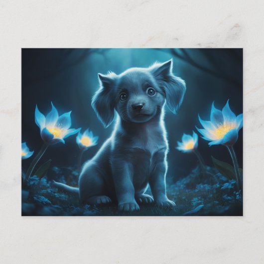 Poscards Chat Bleu 06 Briefkaart (Voorkant)