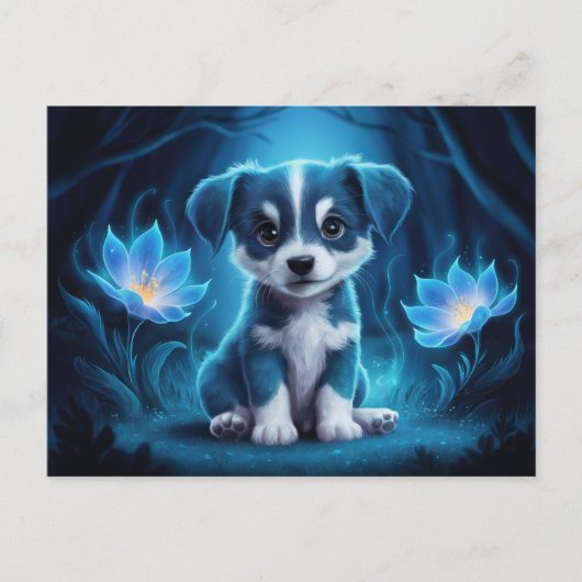 Poscards Chat Bleu 07 Briefkaart (Voorkant)