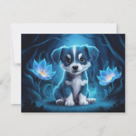 Poscards Chat Bleu 07 Briefkaart