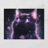 Poscards Chat Mauve 05 Briefkaart (Voorkant)