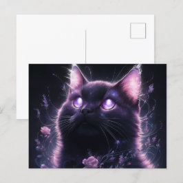 Poscards Chat Mauve 05 Briefkaart