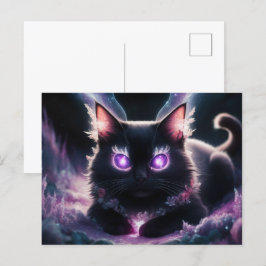 Poscards Chat Mauve 07 Briefkaart